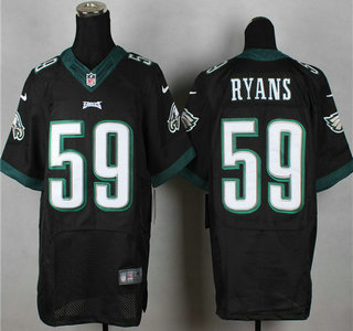 Nike Philadelphia Eagles #59 Ryans 2014 Black Elite Jersey