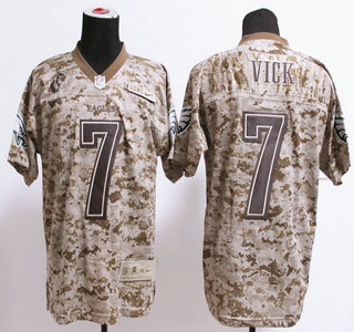 Nike Philadelphia Eagles #7 Michael Vick US.Mccuu 2013 Camo Elite Jersey