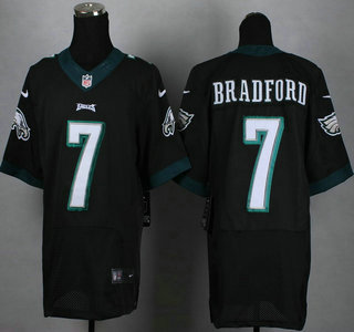 Nike Philadelphia Eagles #7 Sam Bradford Black Elite Jersey