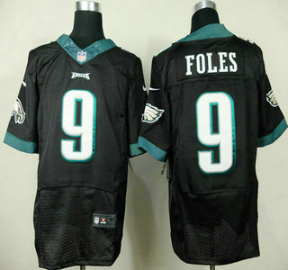 Nike Philadelphia Eagles #9 Nick Foles 2014 Black Elite Jersey