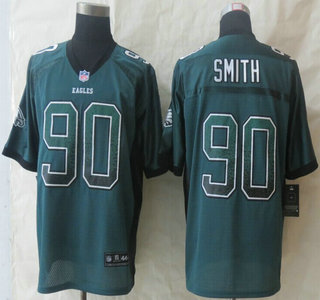 Nike Philadelphia Eagles #90 Marcus Smith Drift Fashion Green Elite Jersey
