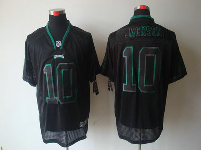 Nike Philadelphia Eagles 10 DeSean Jackson Lights Out Black Elite Jersey