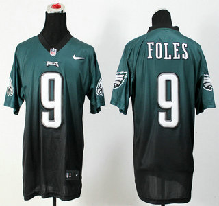 Nike Philadelphia Eagles 9 Nick Foles Drift Fashion II Blue With Black 2013 Elite Jersey