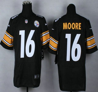 Nike Pittsburgh Steelers #16 Lance Moore Black Elite Jersey