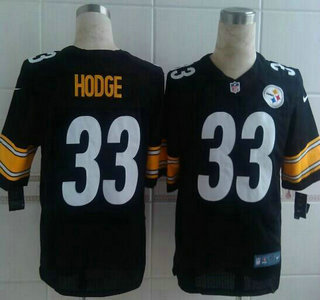 Nike Pittsburgh Steelers #33 Merril Hoge Elite Black Jersey