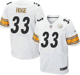 Nike Pittsburgh Steelers #33 Merril Hoge Elite White Jersey