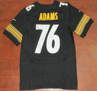 Nike Pittsburgh Steelers 76 Mike Adams Elite Black Jersey