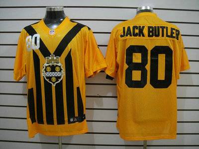 Nike Pittsburgh Steelers 80 Jack Butler 1933 Yellow Throwback 2012 Nike NFL Elite Jersey