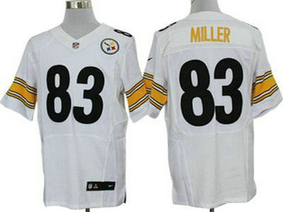 Nike Pittsburgh Steelers 83 Heath Miller White 2012 Nike NFL Elite Jersey