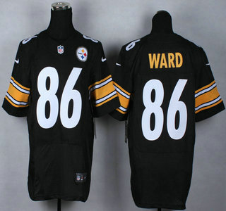 Nike Pittsburgh Steelers #86 Hines Ward Black Elite Jersey 