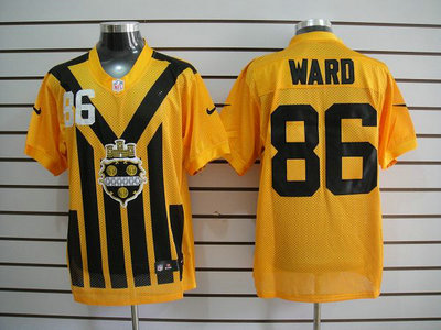 Nike Pittsburgh Steelers 86 Hines Ward 1933 Yellow Throwback 2012 Nike NFL Elite Jersey