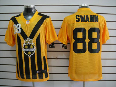 Nike Pittsburgh Steelers 88 Swann 1933 Yellow Throwback 2012 Nike NFL Elite Jersey