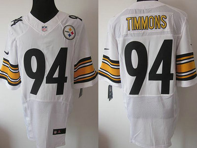Nike Pittsburgh Steelers 94 Lawrence Timmons White 2012 Nike NFL Elite Jersey