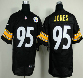 Nike Pittsburgh Steelers #95 Jarvis Jones Black Elite Jersey