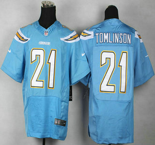 Nike San Diego Chargers #21 LaDainian Tomlinson Blue Elite Jersey