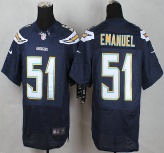 Nike San Diego Chargers #51 Kyle Emanuel 2013 Navy Blue Elite Jersey