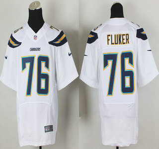 Nike San Diego Chargers #76 D.J. Fluker 2013 White Elite Jersey