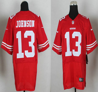 Nike San Francisco 49ers #13 Stevie Johnson Red Elite Jersey