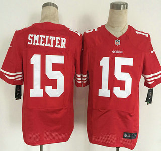 Nike San Francisco 49ers #15 DeAndre Smelter Red Elite Jersey