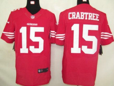 Nike San Francisco 49ers 15 Michael Crabtree Red 2012 Nike NFL Elite Jersey