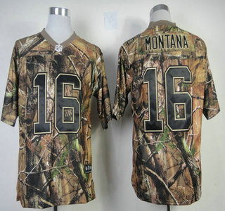 Nike San Francisco 49ers #16 Joe Montana Camo Elite Jersey