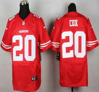 Nike San Francisco 49ers #20 Perrish Cox Red Elite Jersey