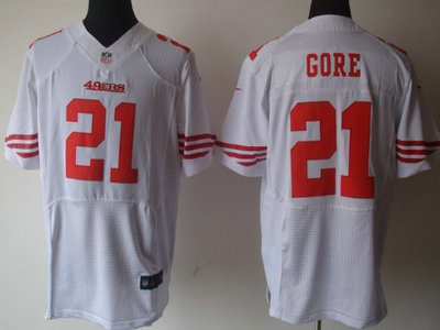 Nike San Francisco 49ers 21 Frank Gore White 2012 Nike NFL Elite Jersey