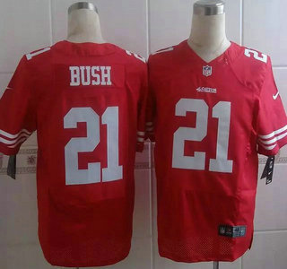 Nike San Francisco 49ers #21 Reggie Bush Red Elite Jersey