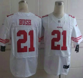 Nike San Francisco 49ers #21 Reggie Bush White Elite Jersey