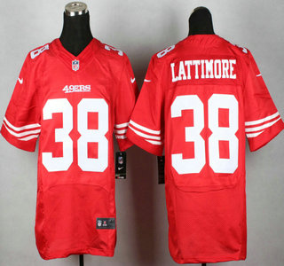 Nike San Francisco 49ers #38 Marcus Lattimore Red Elite Jersey