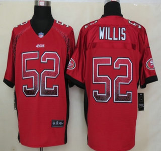 Nike San Francisco 49ers #52 Patrick Willis Drift Fashion Red Elite Jersey