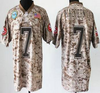 Nike San Francisco 49ers #7 Colin Kaepernick Salute to Service Digital Camo Elite Jersey