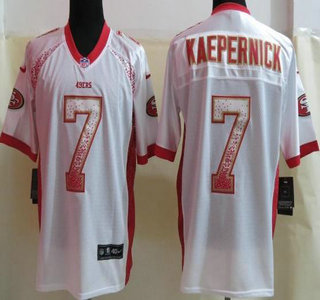 Nike San Francisco 49ers #7 Colin Kaepernick Drift Fashion Elite White Jersey