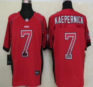 Nike San Francisco 49ers #7 Colin Kaepernick Drift Fashion Red Elite Jersey