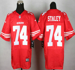 Nike San Francisco 49ers #74 Joe Staley Red Elite Jersey