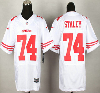 Nike San Francisco 49ers #74 Joe Staley White Elite Jersey