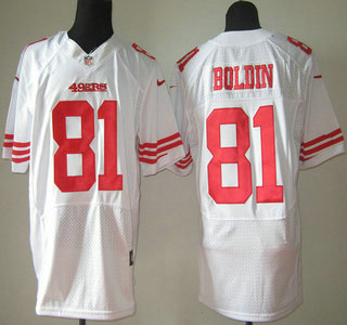 Nike San Francisco 49ers 81 Anquan Boldin White Elite Jersey