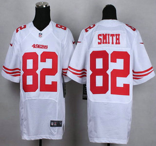 Nike San Francisco 49ers #82 Torrey Smith White Elite Jersey