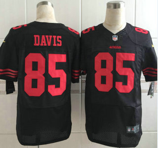 Nike San Francisco 49ers #85 Vernon Davis 2015 Black Elite Jersey