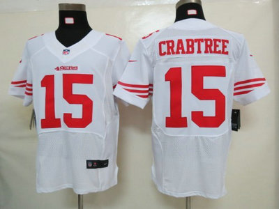 Nike San Francisco 49ers 15 Michael Crabtree White 2012 Nike NFL Elite Jersey