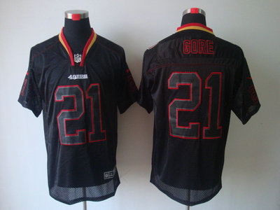 Nike San Francisco 49ers 21 Frank Gore Lights Out Black 2012 Nike NFL Elite Jersey