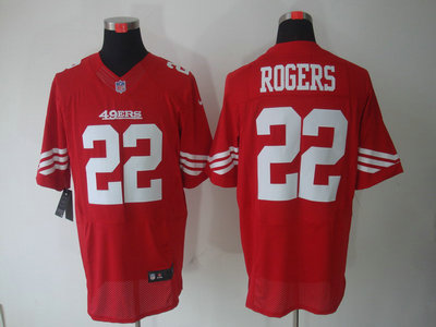 Nike San Francisco 49ers 22 Carlos Rogers Red Elite Jersey