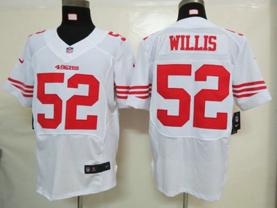 San Francisco 49ers 52 Patrick Willis White 2012 Nike NFL Elite Jerseys