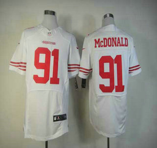 Nike San Francisco 49ers 91 Ray McDonald White Elite Jersey