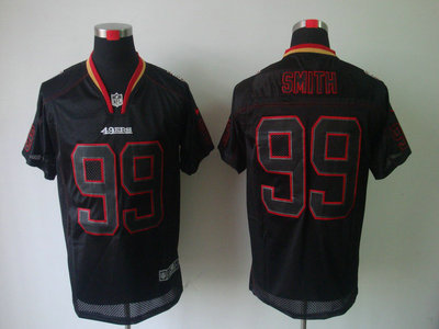Nike San Francisco 49ers 99 Aldon Smith Lights Out Black 2012 Nike NFL Elite Jersey
