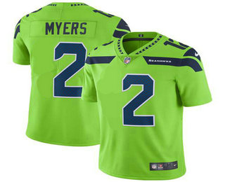 Nike Seahawks #2 Jason Myers Green Men's Stitched NFL Limited Rush Jersey