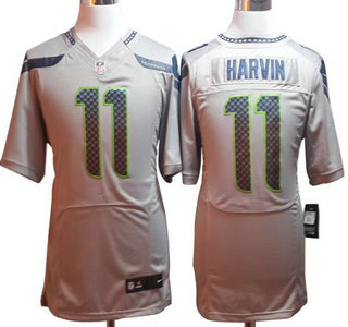 Nike Seattle Seahawks #11 Percy Harvin Grey Elite Jersey