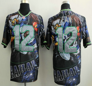 Nike Seattle Seahawks #12 Fan 2014 Fanatic Fashion Elite Jersey
