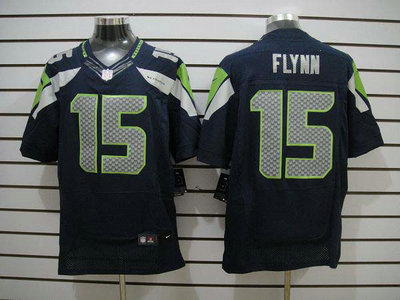 Nike Seattle Seahawks 15 Matt Flynn Navy Blue 2012 Nike NFL Elite Jersey