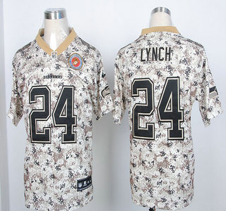 Nike Seattle Seahawks #24 Marshawn Lynch 2013 Camo Elite Jersey